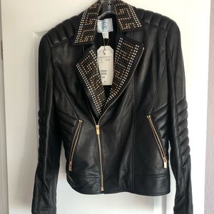 Versace leather jacket!